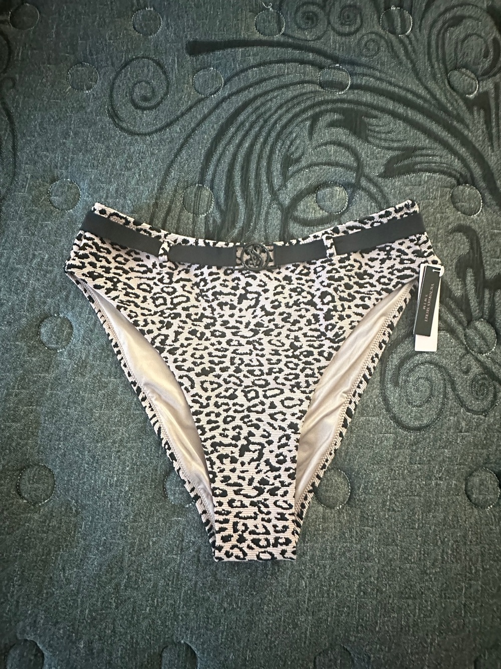 Victoria’s Secret High Waisted Leopard Swim Bottom with Belt